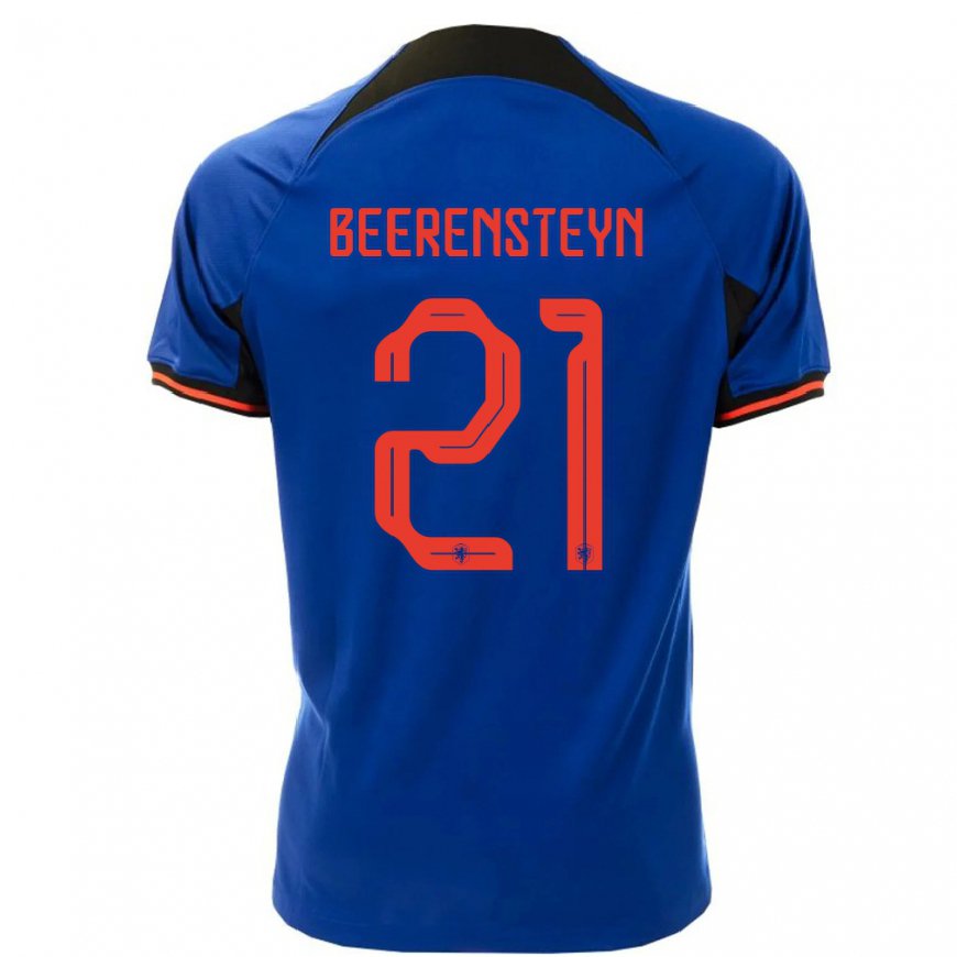 Kandiny Miesten Alankomaiden Lineth Beerensteyn #21 Kuninkaallisen Sininen Vieraspaita 22-24 Lyhythihainen Paita T-paita