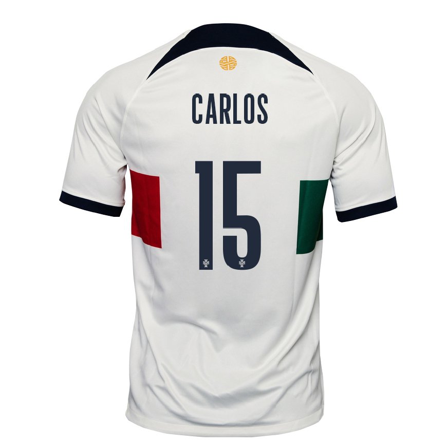 Kandiny Miesten Portugalin Ze Carlos #15 Valkoinen Vieraspaita 22-24 Lyhythihainen Paita T-paita