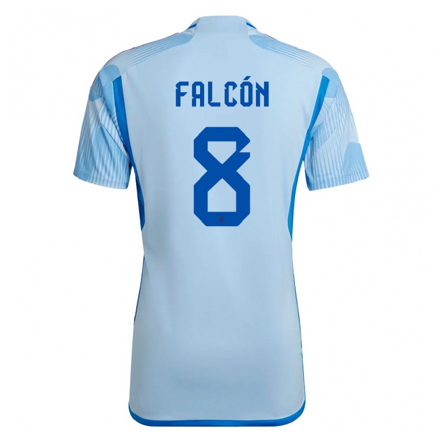 Kandiny Miesten Espanjan Andrea Falcon #8 Sky Sininen Vieraspaita 22-24 Lyhythihainen Paita T-paita