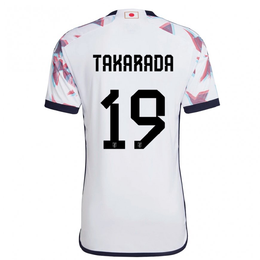 Kandiny Miesten Japanin Saori Takarada #19 Valkoinen Vieraspaita 22-24 Lyhythihainen Paita T-paita