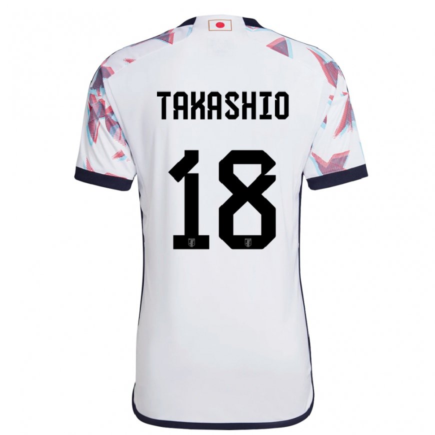 Kandiny Miesten Japanin Hayase Takashio #18 Valkoinen Vieraspaita 22-24 Lyhythihainen Paita T-paita