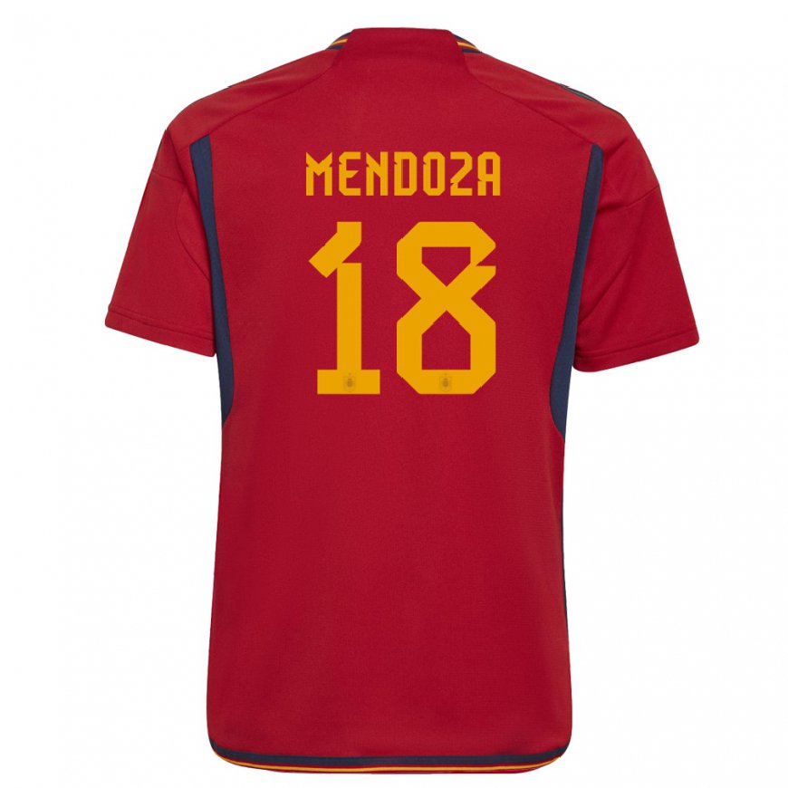 Kandiny Naisten Espanjan Rodrigo Mendoza #18 Punainen Kotipaita 22-24 Lyhythihainen Paita T-paita
