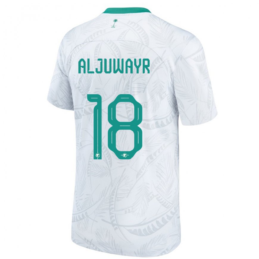 Kandiny Naisten Saudi-arabian Musab Aljuwayr #18 Valkoinen Kotipaita 22-24 Lyhythihainen Paita T-paita