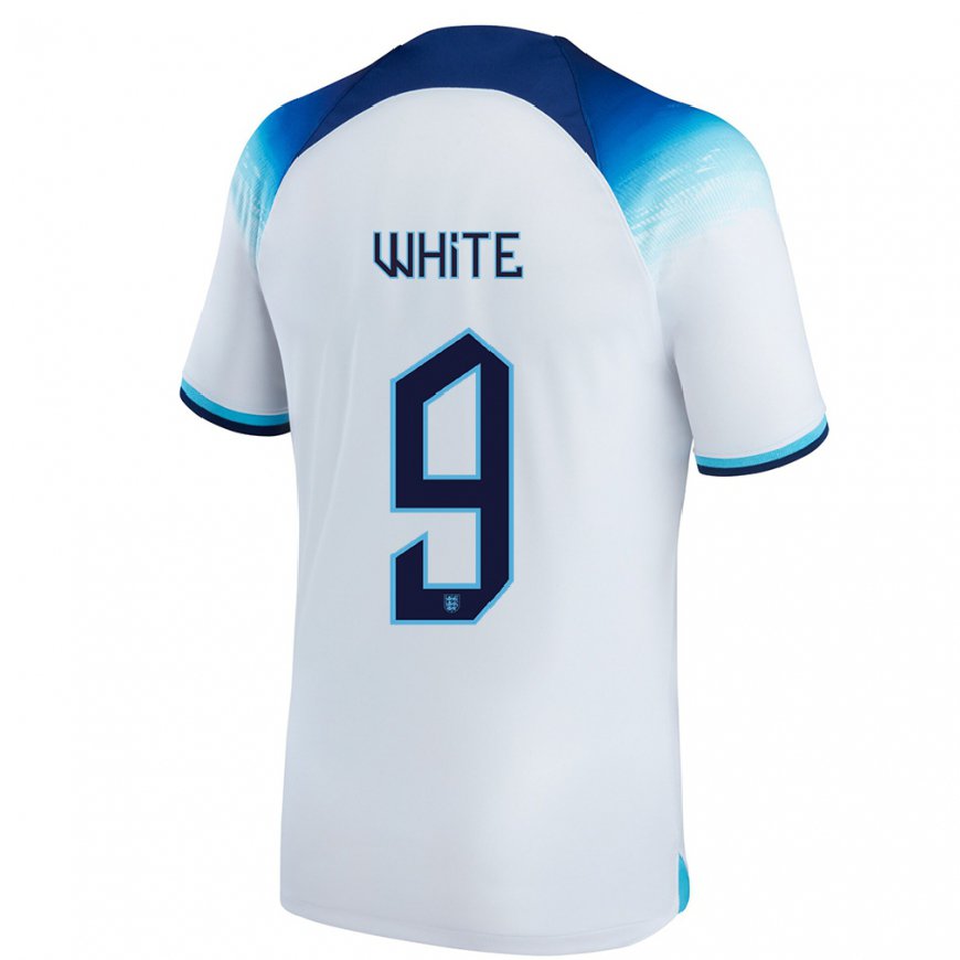 Kandiny Naisten Englannin Ellen White #9 Valkoinen Sininen Kotipaita 22-24 Lyhythihainen Paita T-paita