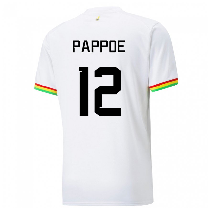 Kandiny Naisten Ghanan Isaac Pappoe #12 Valkoinen Kotipaita 22-24 Lyhythihainen Paita T-paita