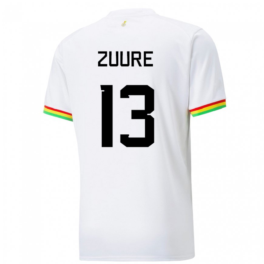 Kandiny Naisten Ghanan Moses Salifu Bawa Zuure #13 Valkoinen Kotipaita 22-24 Lyhythihainen Paita T-paita