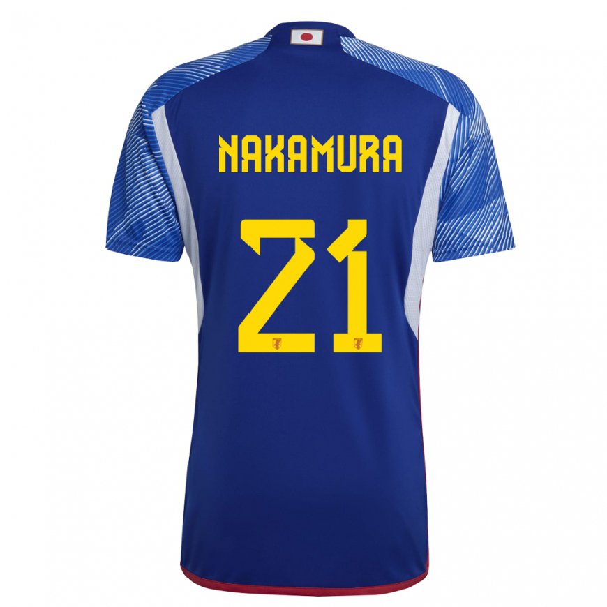 Kandiny Naisten Japanin Jiro Nakamura #21 Kuninkaallisen Sininen Kotipaita 22-24 Lyhythihainen Paita T-paita