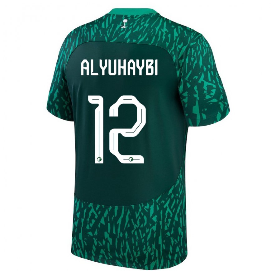 Kandiny Naisten Saudi-arabian Ammar Alyuhaybi #12 Dark Vihreä Vieraspaita 22-24 Lyhythihainen Paita T-paita