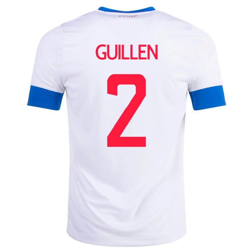 Kandiny Naisten Costa Rican Gabriela Guillen #2 Valkoinen Vieraspaita 22-24 Lyhythihainen Paita T-paita