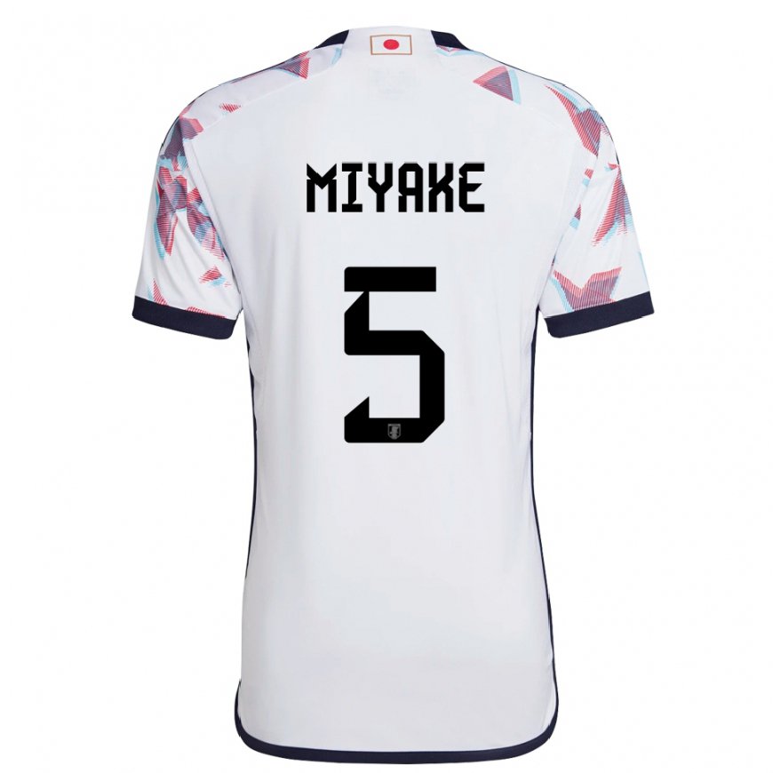 Kandiny Naisten Japanin Shiori Miyake #5 Valkoinen Vieraspaita 22-24 Lyhythihainen Paita T-paita