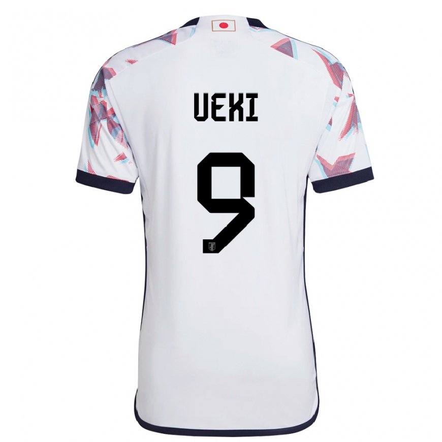 Kandiny Naisten Japanin Riko Ueki #9 Valkoinen Vieraspaita 22-24 Lyhythihainen Paita T-paita