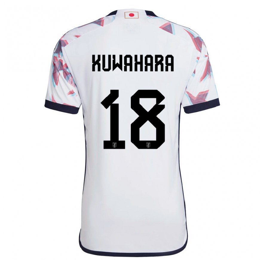 Kandiny Naisten Japanin Rikuto Kuwahara #18 Valkoinen Vieraspaita 22-24 Lyhythihainen Paita T-paita