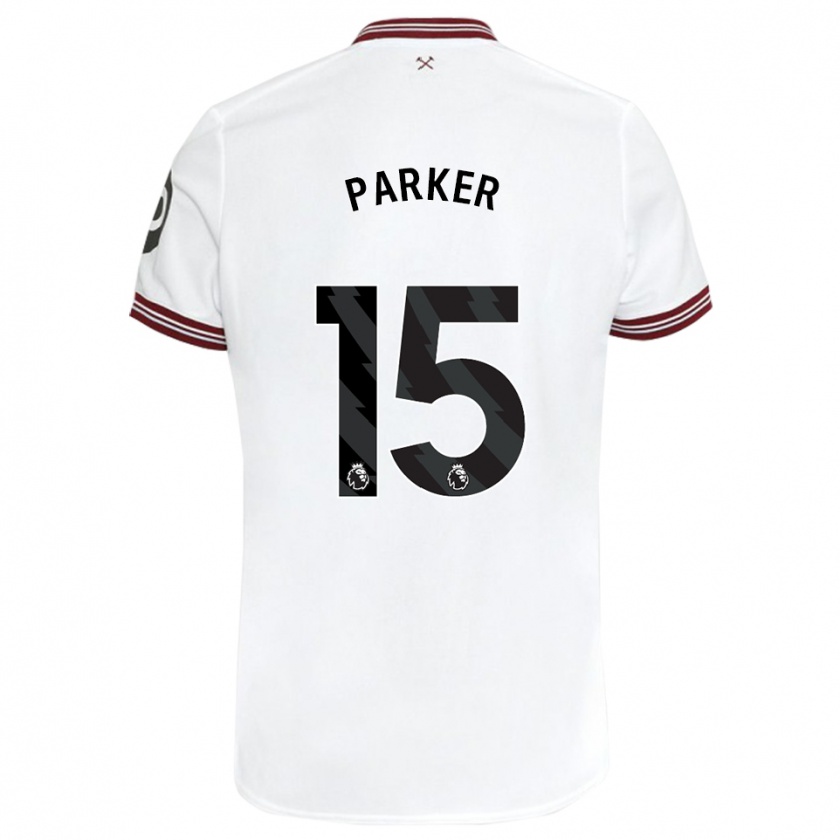 Kandiny Miesten Lucy Parker #15 Valkoinen Vieraspaita 2023/24 Lyhythihainen Paita T-Paita