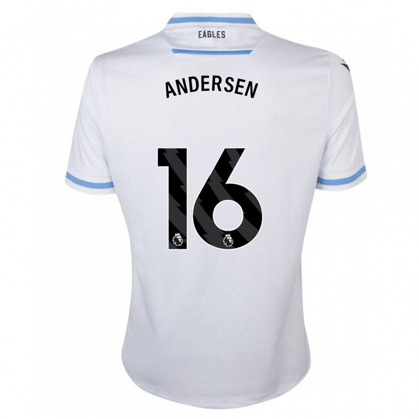 Kandiny Miesten Joachim Andersen #16 Valkoinen Vieraspaita 2023/24 Lyhythihainen Paita T-Paita