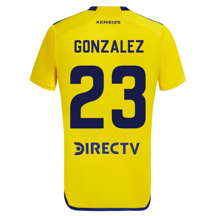 Kandiny Miesten Diego González #23 Keltainen Vieraspaita 2023/24 Lyhythihainen Paita T-Paita
