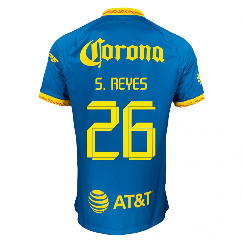 Kandiny Miesten Salvador Reyes #26 Sininen Vieraspaita 2023/24 Lyhythihainen Paita T-Paita