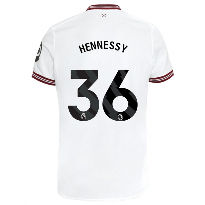 Kandiny Naisten Alexandra Hennessy #36 Valkoinen Vieraspaita 2023/24 Lyhythihainen Paita T-Paita