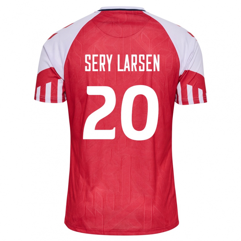 Kandiny Lapset Tanskan Japhet Sery Larsen #20 Punainen Kotipaita 24-26 Lyhythihainen Paita T-Paita