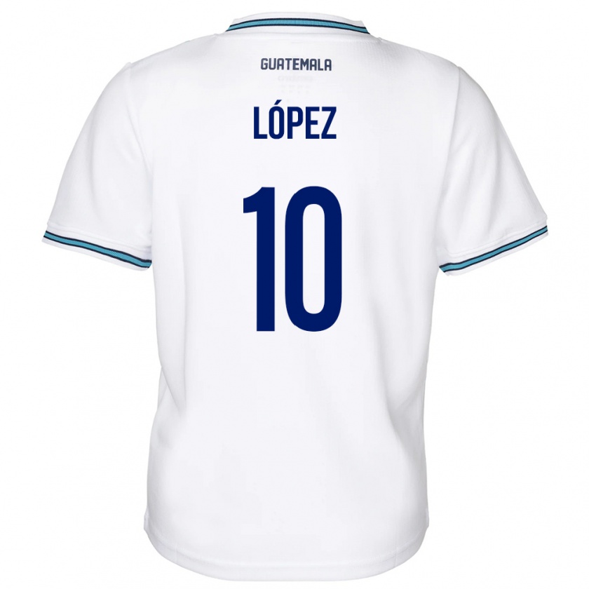 Kandiny Lapset Guatemala Antonio López #10 Valkoinen Kotipaita 24-26 Lyhythihainen Paita T-Paita