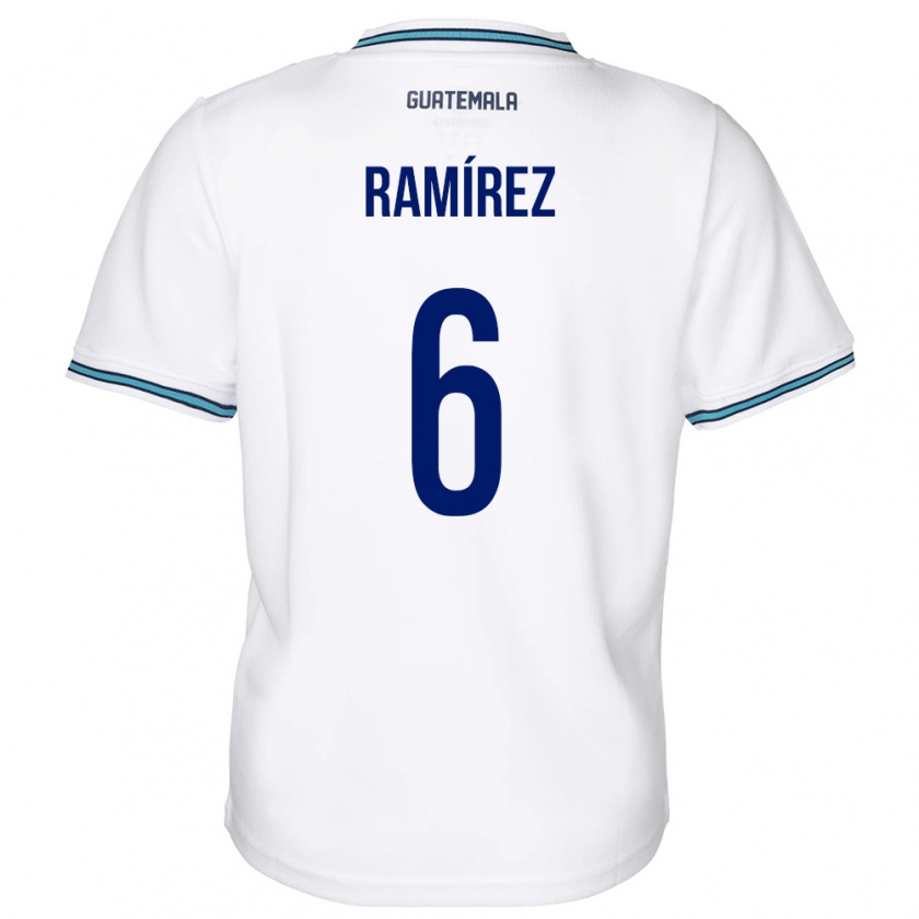 Kandiny Lapset Guatemala Kevin Ramírez #6 Valkoinen Kotipaita 24-26 Lyhythihainen Paita T-Paita