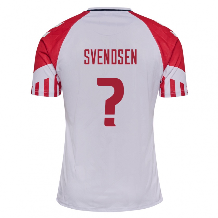 Kandiny Lapset Tanskan Tjalfe Svendsen #0 Valkoinen Vieraspaita 24-26 Lyhythihainen Paita T-Paita