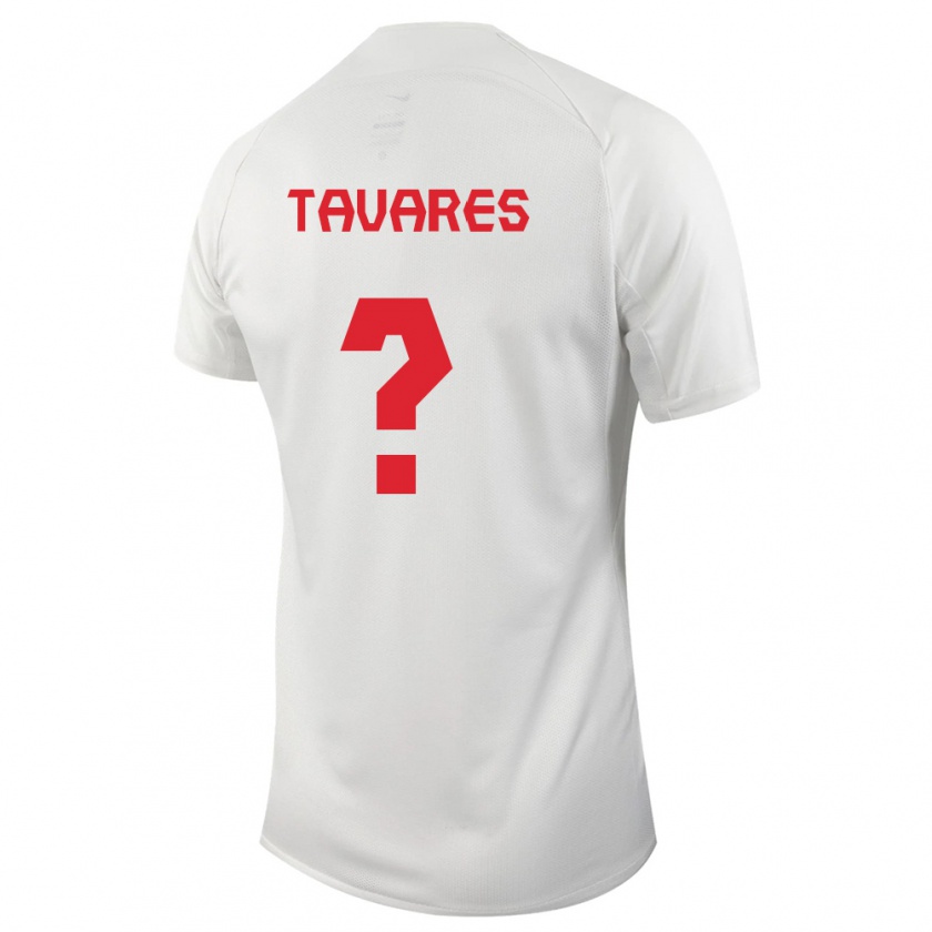 Kandiny Lapset Kanadan Hugo Tavares #0 Valkoinen Vieraspaita 24-26 Lyhythihainen Paita T-Paita
