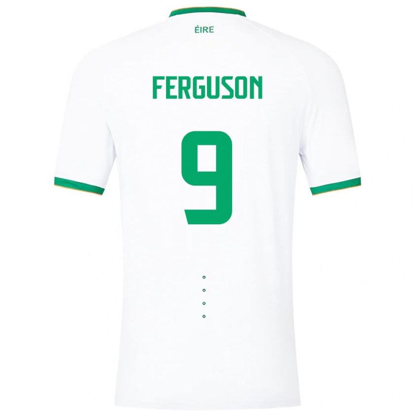 Kandiny Lapset Irlanti Evan Ferguson #9 Valkoinen Vieraspaita 24-26 Lyhythihainen Paita T-Paita
