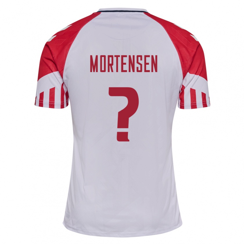 Kandiny Miesten Tanskan Malthe Mortensen #0 Valkoinen Vieraspaita 24-26 Lyhythihainen Paita T-Paita
