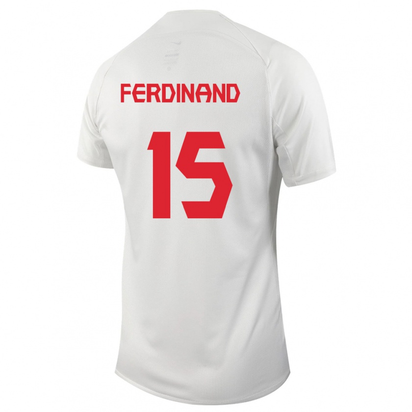 Kandiny Miesten Kanadan Keesean Ferdinand #15 Valkoinen Vieraspaita 24-26 Lyhythihainen Paita T-Paita