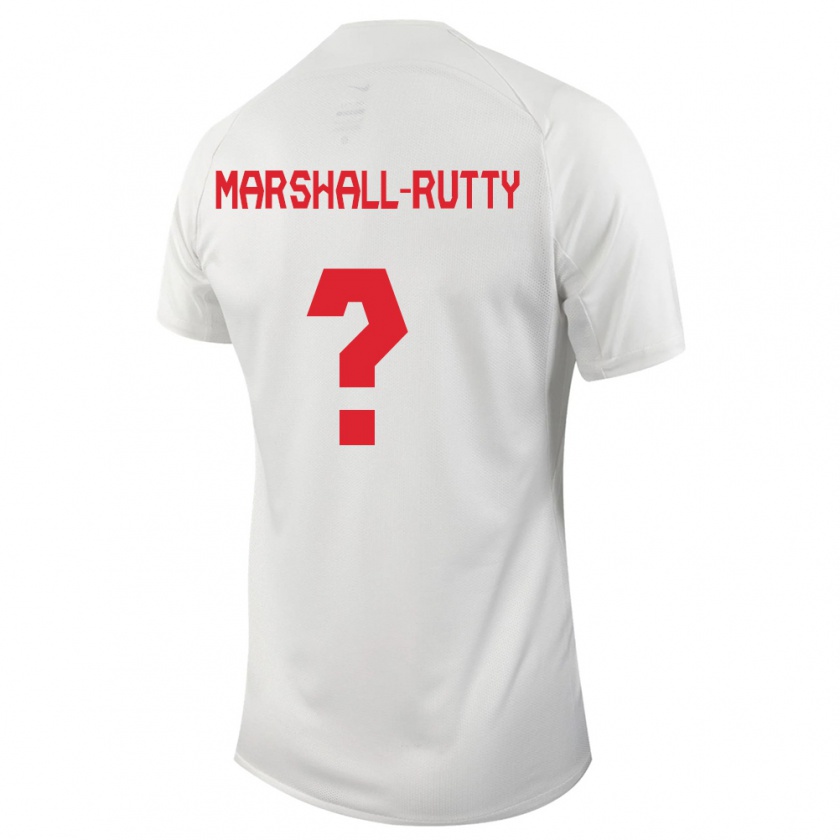Kandiny Miesten Kanadan Jahkeele Marshall Rutty #0 Valkoinen Vieraspaita 24-26 Lyhythihainen Paita T-Paita