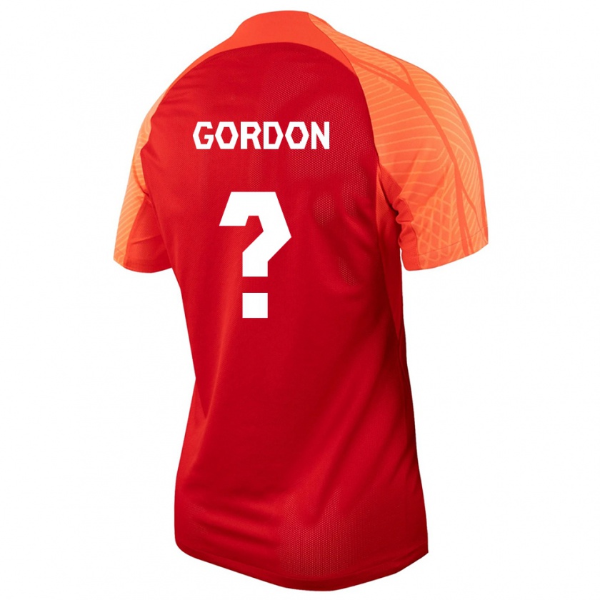 Kandiny Naisten Kanadan Joshua Gordon #0 Oranssi Kotipaita 24-26 Lyhythihainen Paita T-Paita