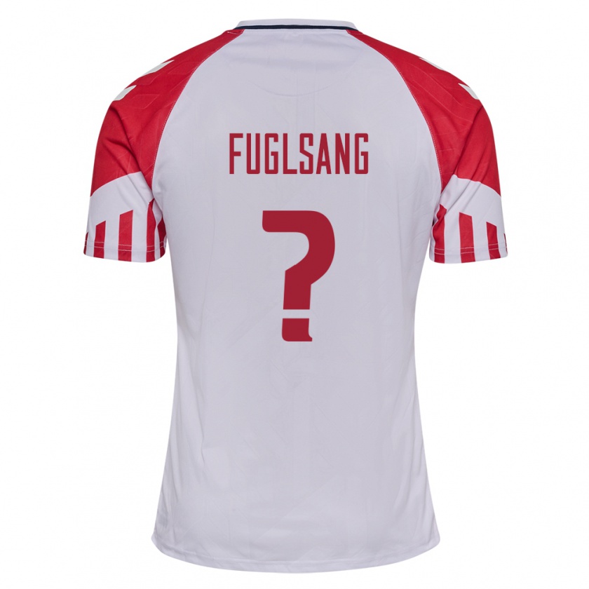Kandiny Naisten Tanskan Adam Fuglsang #0 Valkoinen Vieraspaita 24-26 Lyhythihainen Paita T-Paita