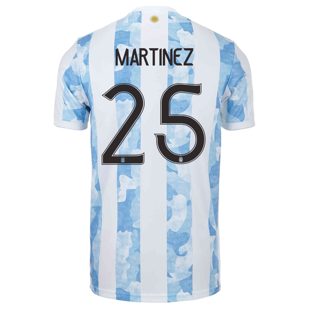 Naisten Argentiinan Jalkapallomaajoukkue Lisandro Martinez #25 Kotipaita Sinivalkoinen 2021 Lyhythihainen Paita