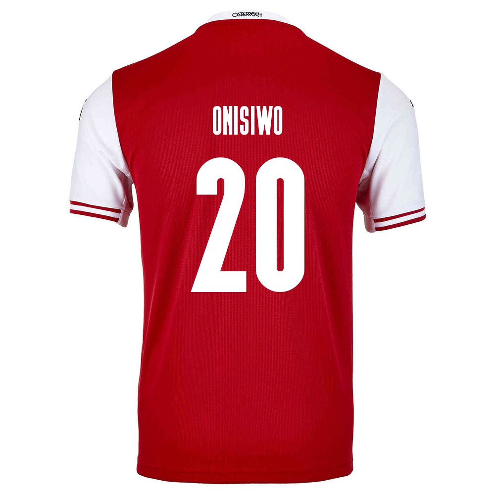 Naisten Itävallan Jalkapallomaajoukkue Karim Onisiwo #20 Kotipaita Punainen 2021 Lyhythihainen Paita