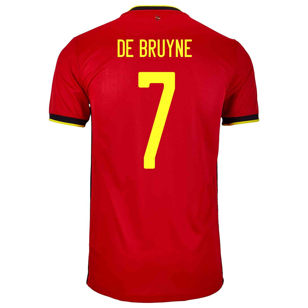 Miesten Belgian Jalkapallomaajoukkue Kevin De Bruyne #7 Kotipaita Punainen 2021 Lyhythihainen Paita