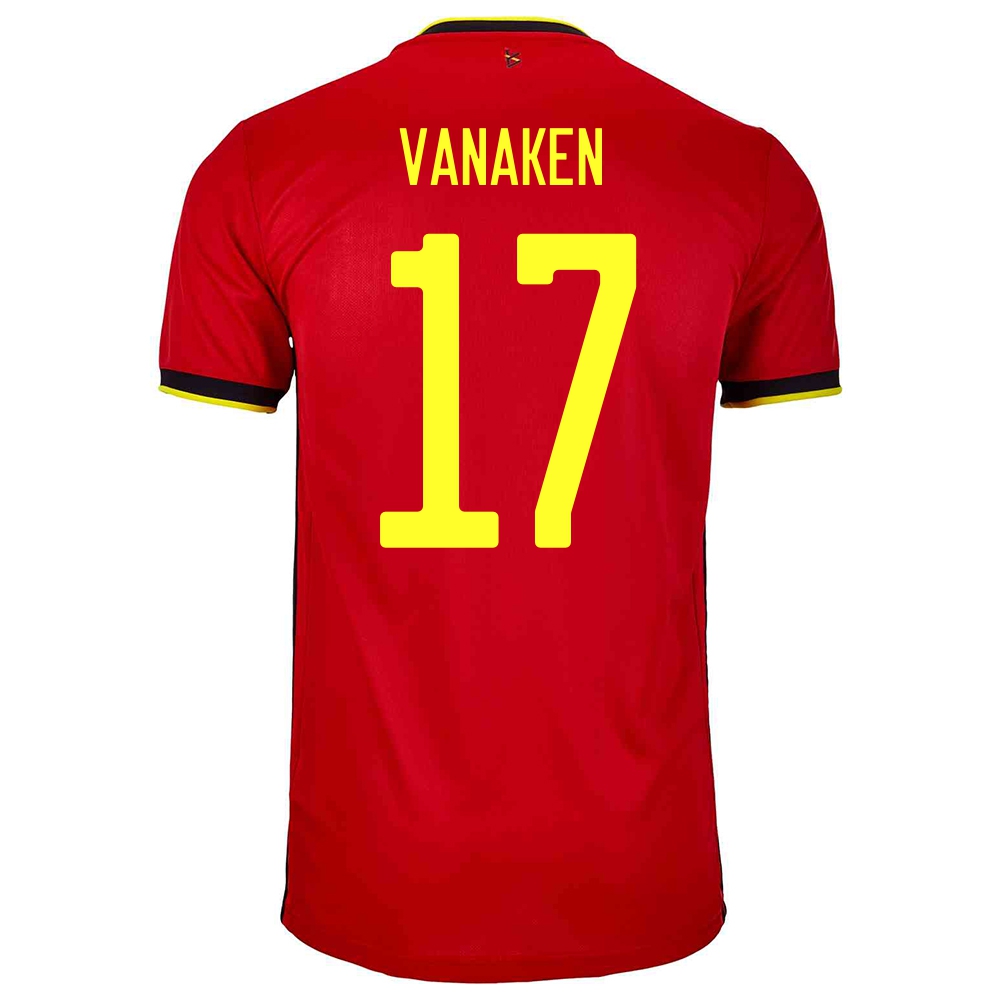 Miesten Belgian Jalkapallomaajoukkue Hans Vanaken #17 Kotipaita Punainen 2021 Lyhythihainen Paita