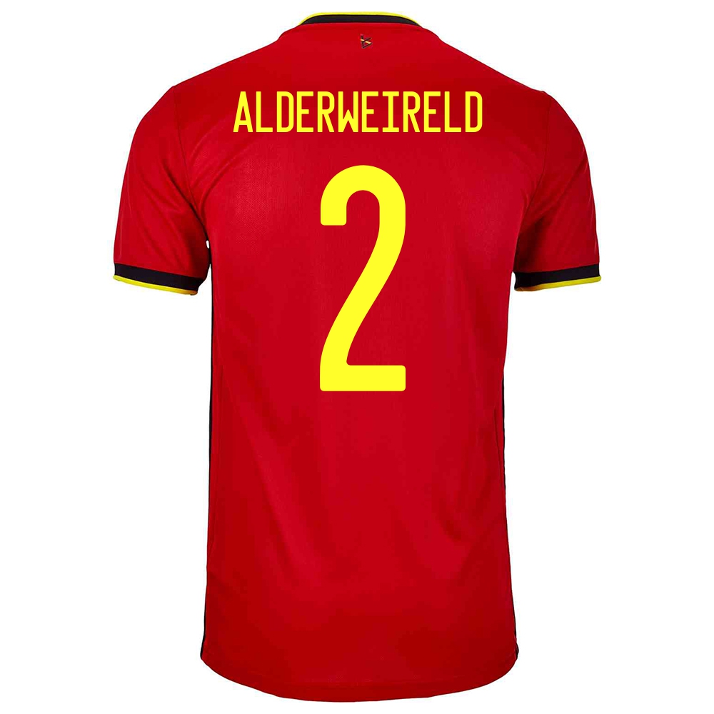 Naisten Belgian Jalkapallomaajoukkue Toby Alderweireld #2 Kotipaita Punainen 2021 Lyhythihainen Paita