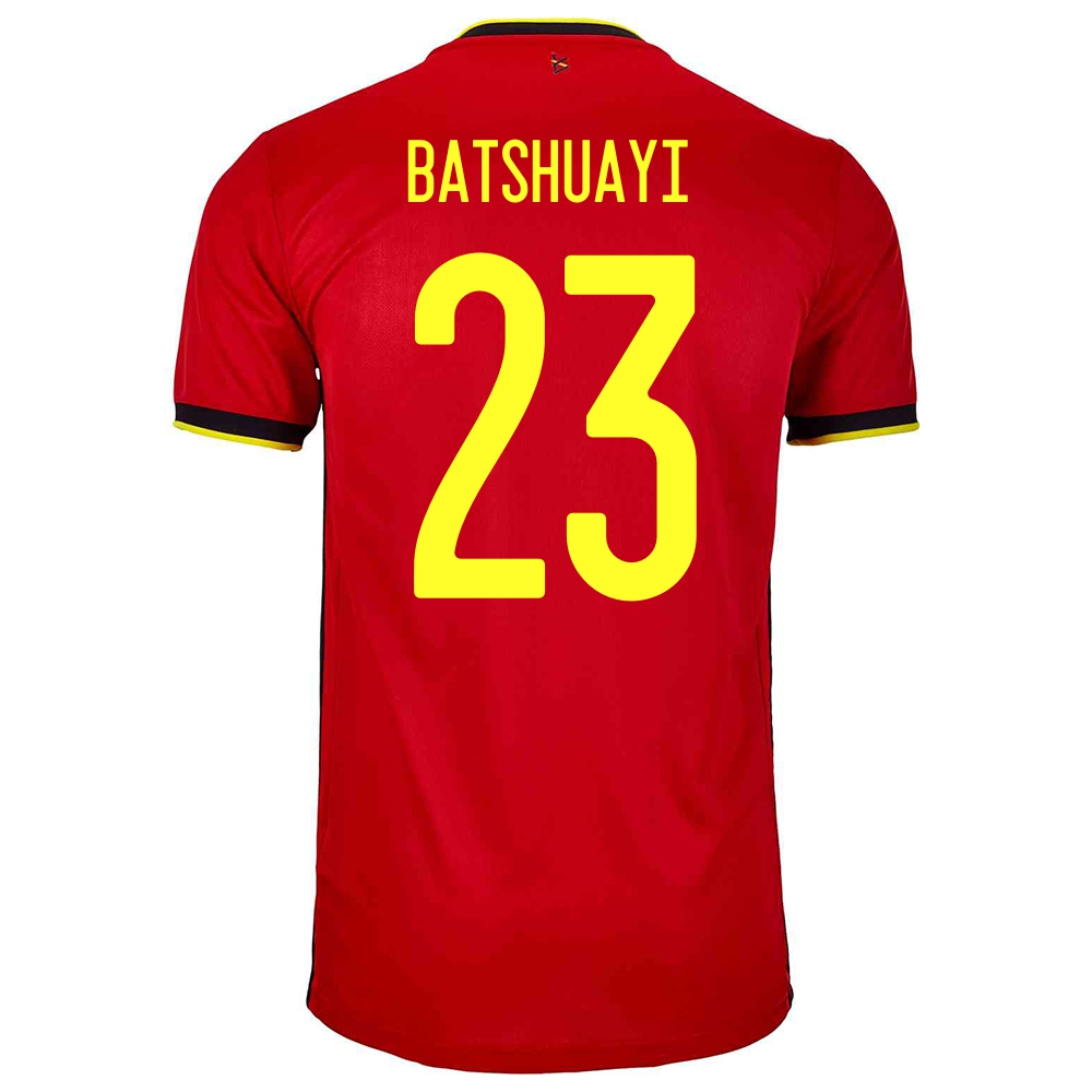 Naisten Belgian Jalkapallomaajoukkue Michy Batshuayi #23 Kotipaita Punainen 2021 Lyhythihainen Paita