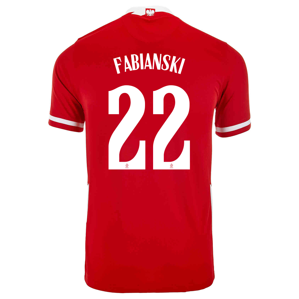 Naisten Puolan Jalkapallomaajoukkue Lukasz Fabianski #22 Kotipaita Punainen 2021 Lyhythihainen Paita