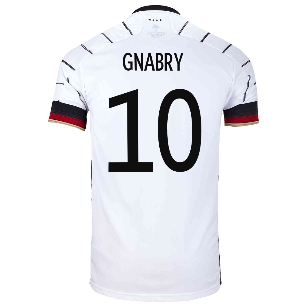Naisten Saksan Jalkapallomaajoukkue Serge Gnabry #10 Kotipaita Valkoinen 2021 Lyhythihainen Paita