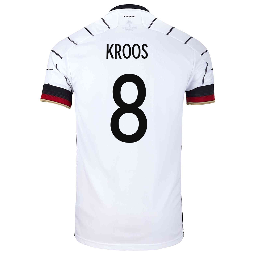 Lapset Saksan Jalkapallomaajoukkue Toni Kroos #8 Kotipaita Valkoinen 2021 Lyhythihainen Paita
