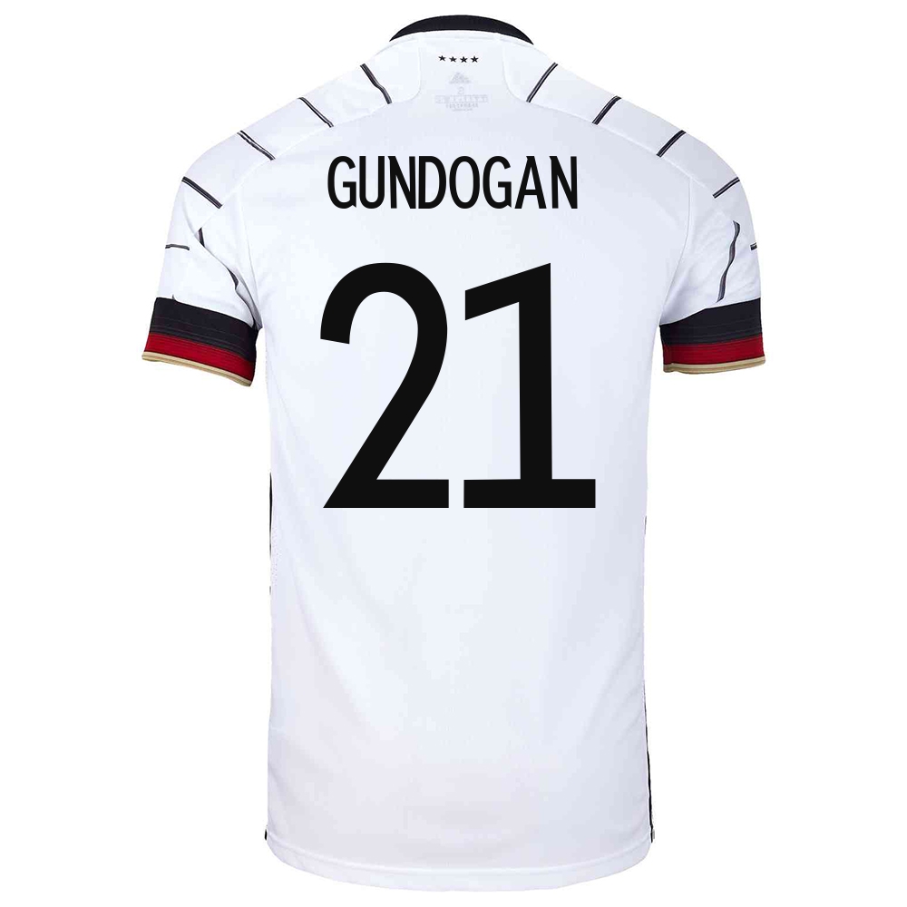 Lapset Saksan Jalkapallomaajoukkue Ilkay Gundogan #21 Kotipaita Valkoinen 2021 Lyhythihainen Paita