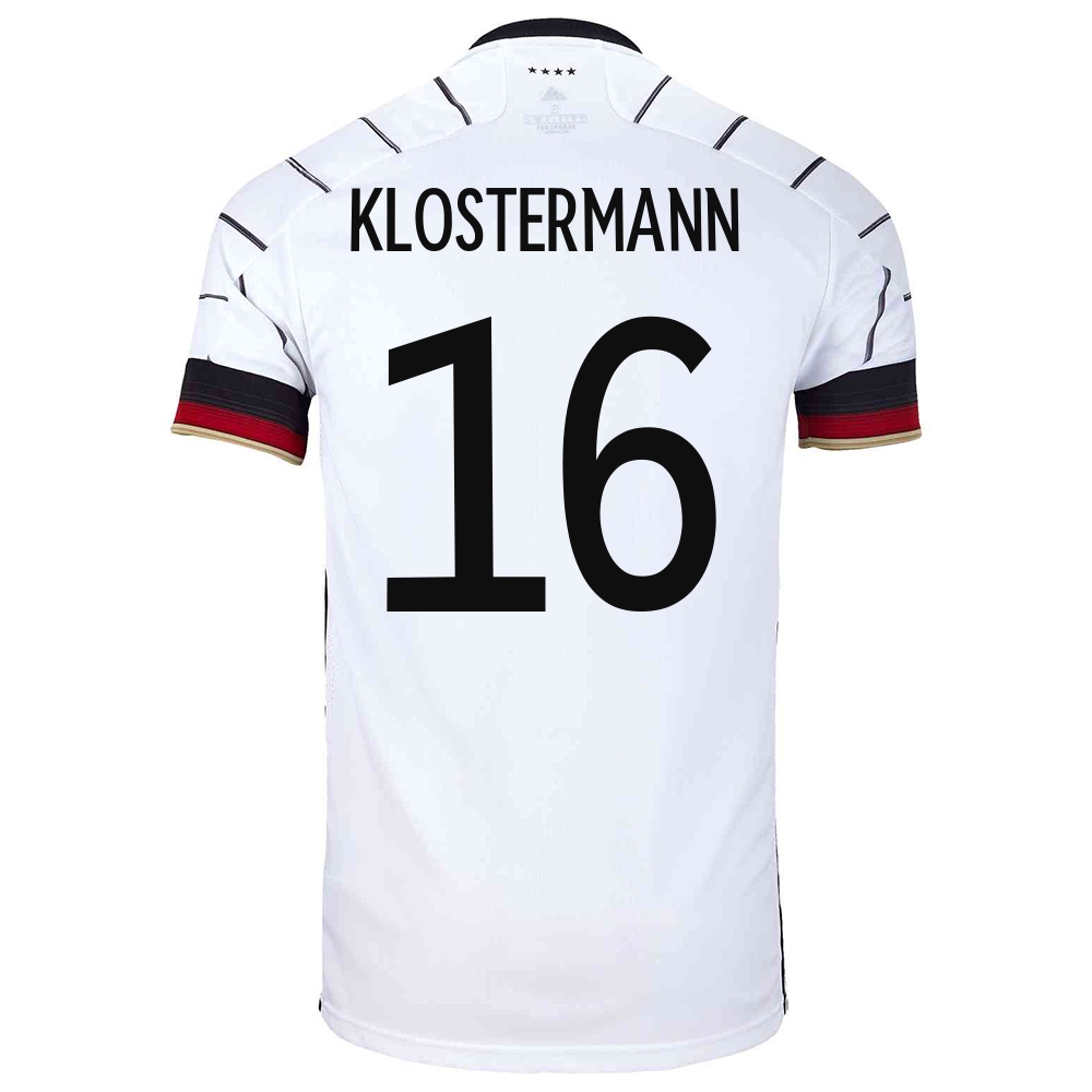 Lapset Saksan Jalkapallomaajoukkue Lukas Klostermann #16 Kotipaita Valkoinen 2021 Lyhythihainen Paita