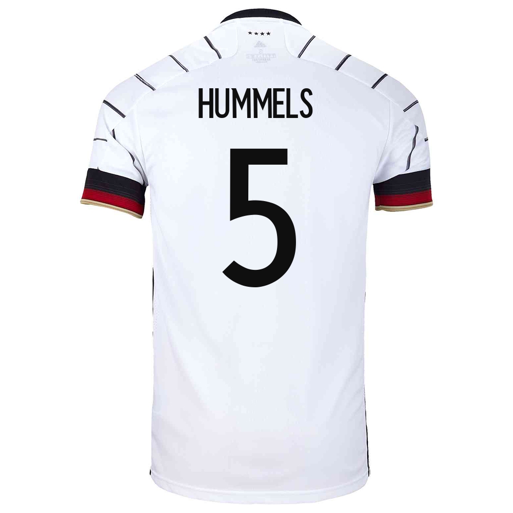 Lapset Saksan Jalkapallomaajoukkue Mats Hummels #5 Kotipaita Valkoinen 2021 Lyhythihainen Paita