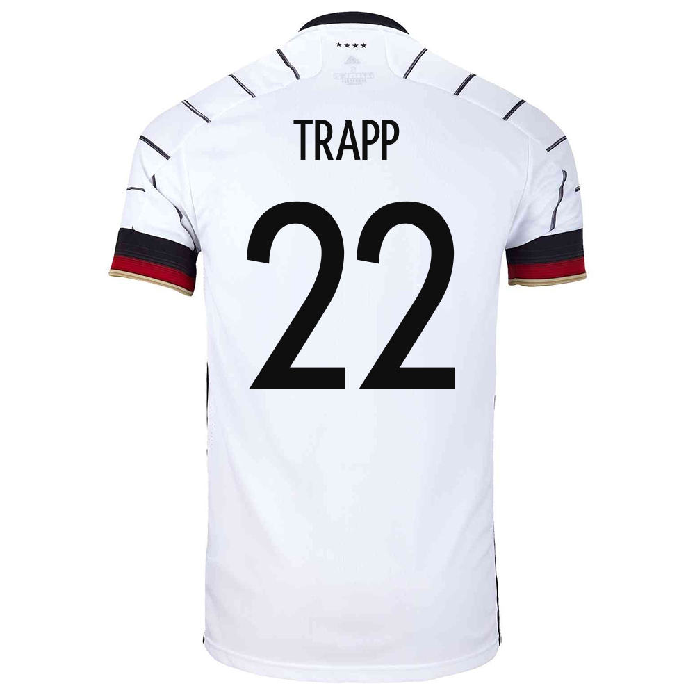 Naisten Saksan Jalkapallomaajoukkue Kevin Trapp #22 Kotipaita Valkoinen 2021 Lyhythihainen Paita