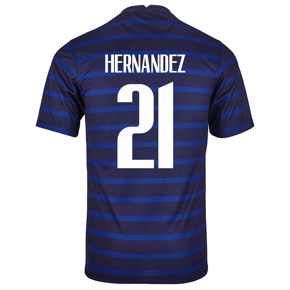 Lapset Ranskan Jalkapallomaajoukkue Lucas Hernandez #21 Kotipaita Tummansininen 2021 Lyhythihainen Paita
