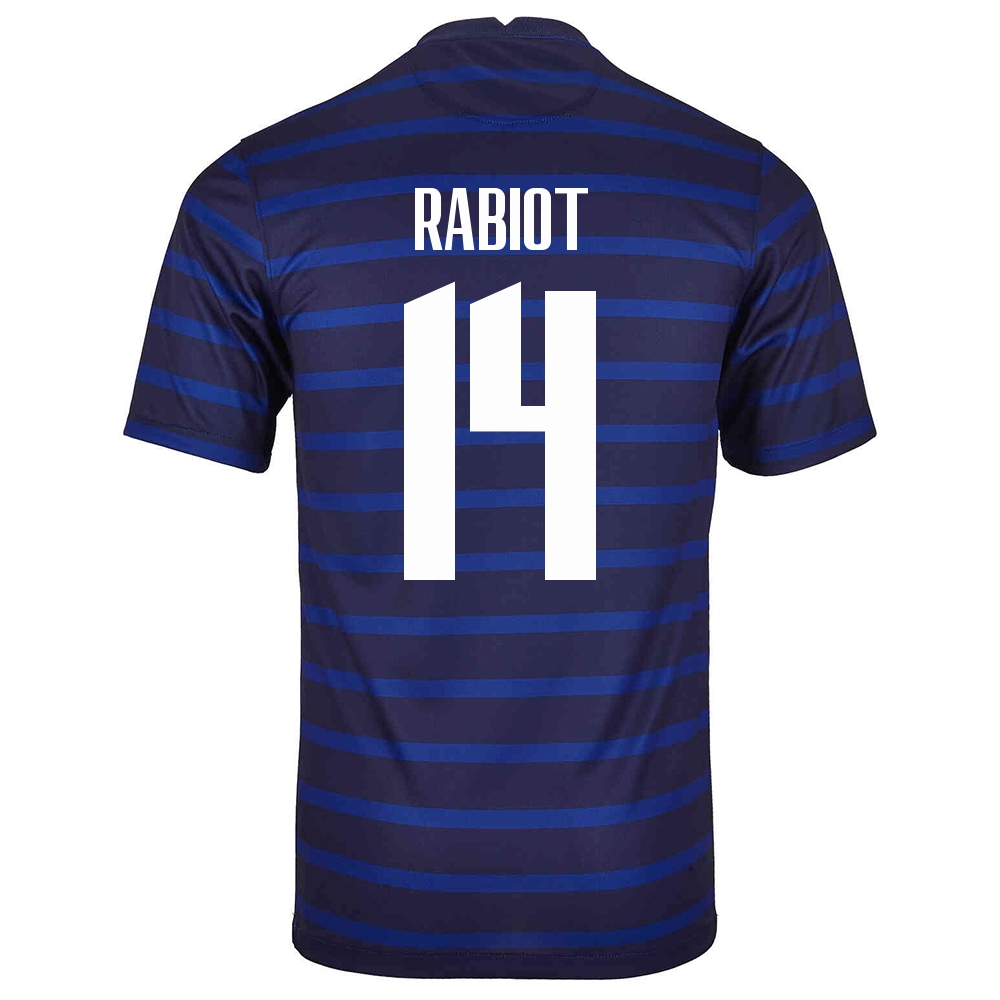 Lapset Ranskan Jalkapallomaajoukkue Adrien Rabiot #14 Kotipaita Tummansininen 2021 Lyhythihainen Paita