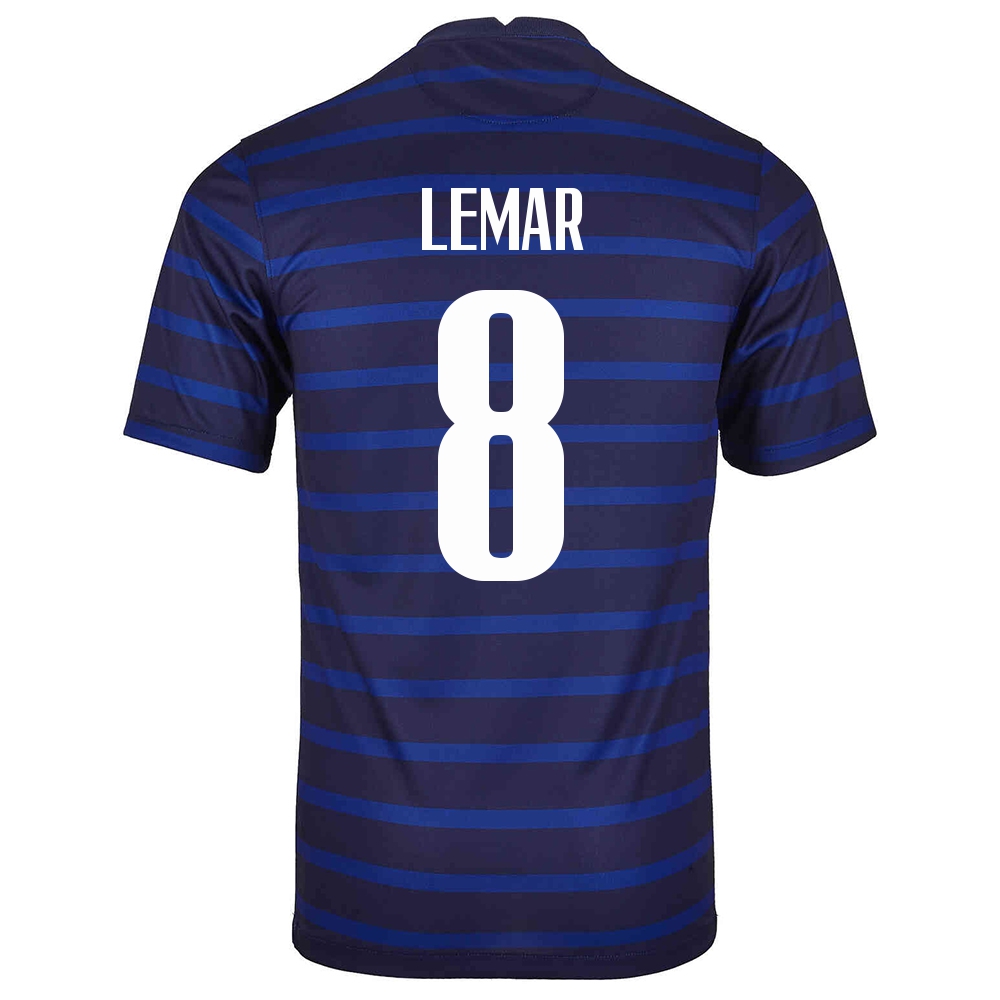Miesten Ranskan Jalkapallomaajoukkue Thomas Lemar #8 Kotipaita Tummansininen 2021 Lyhythihainen Paita
