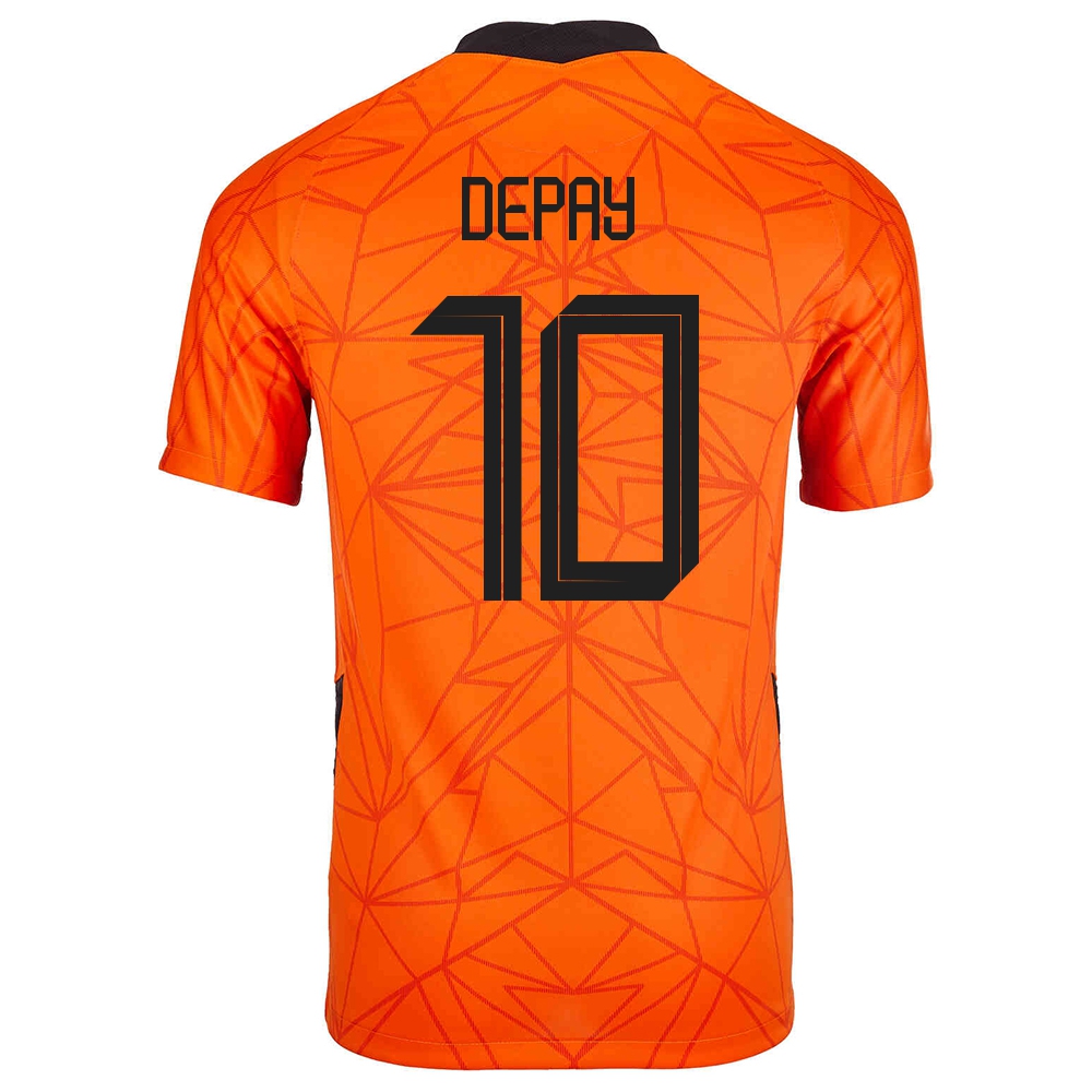 Miesten Alankomaiden Jalkapallomaajoukkue Memphis Depay #10 Kotipaita Oranssi 2021 Lyhythihainen Paita
