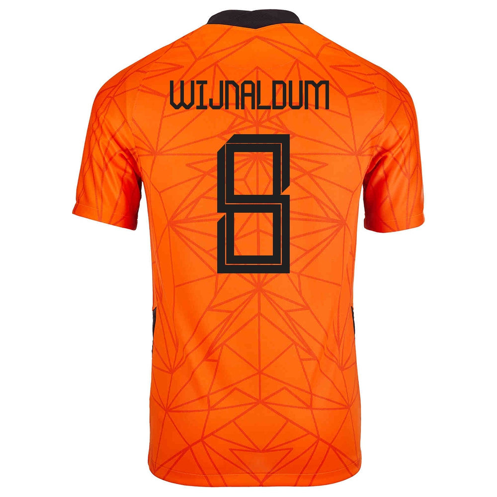 Lapset Alankomaiden Jalkapallomaajoukkue Georginio Wijnaldum #8 Kotipaita Oranssi 2021 Lyhythihainen Paita